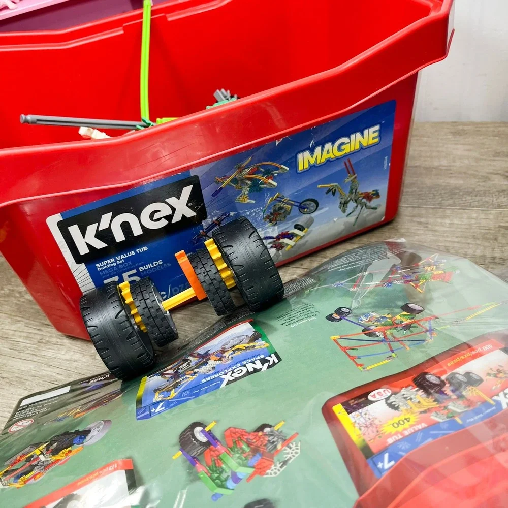 KNEX Building Set Lot Motorized 35 Model Ultimate Super Value Tub